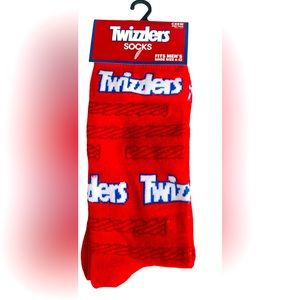 Mens Pair Novelty Crew Socks🔥 FITS Size 6 To 12 🔥TWIZZLERS 🔥NWT